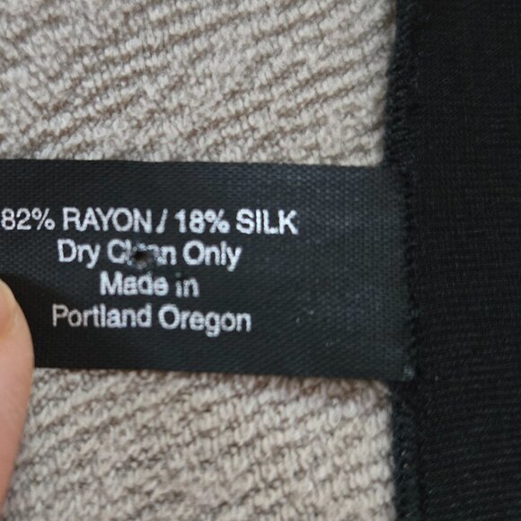 Dana Herbert Black and Gold Floral Medallion Scarf - Picture 6 of 6